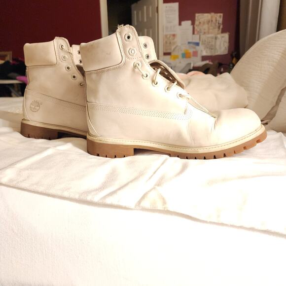 Timberland Cream Leather Primaloft 400 Gram Waterproof Boots Sz 10.5W Men Like N main image 4